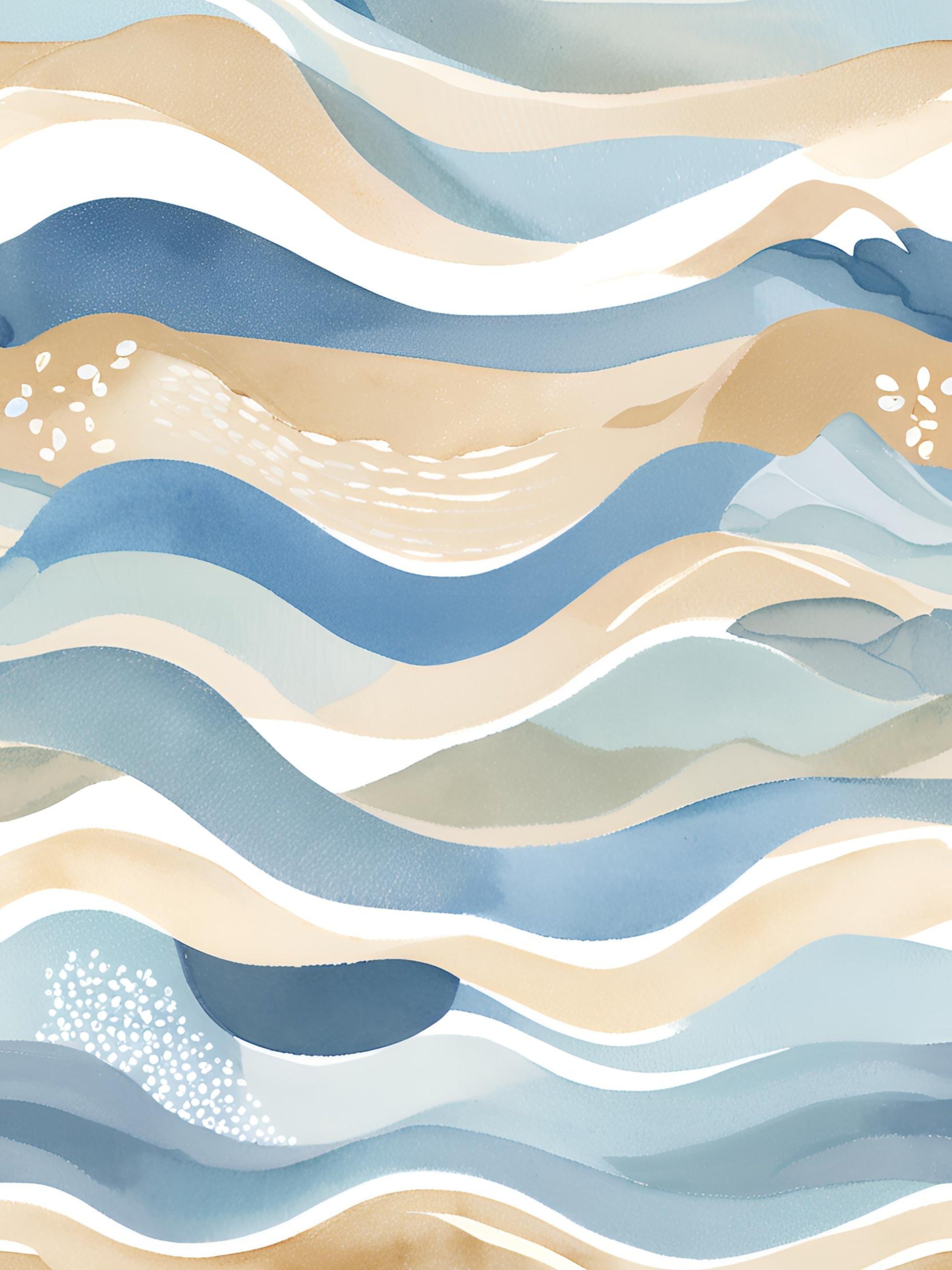 Blauwe golven moderne sereniteit