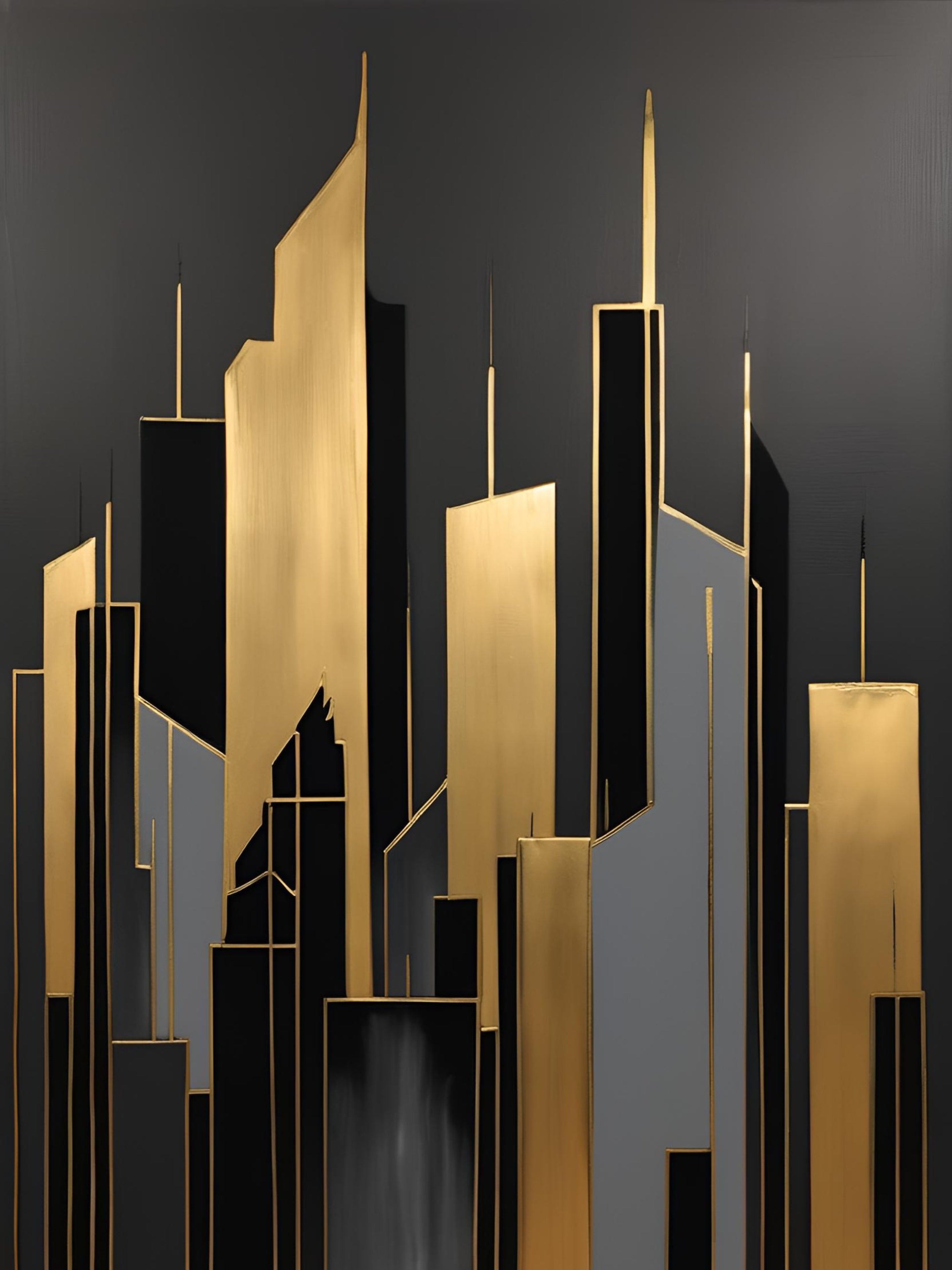 Gouden stedelijke elegantie abstract