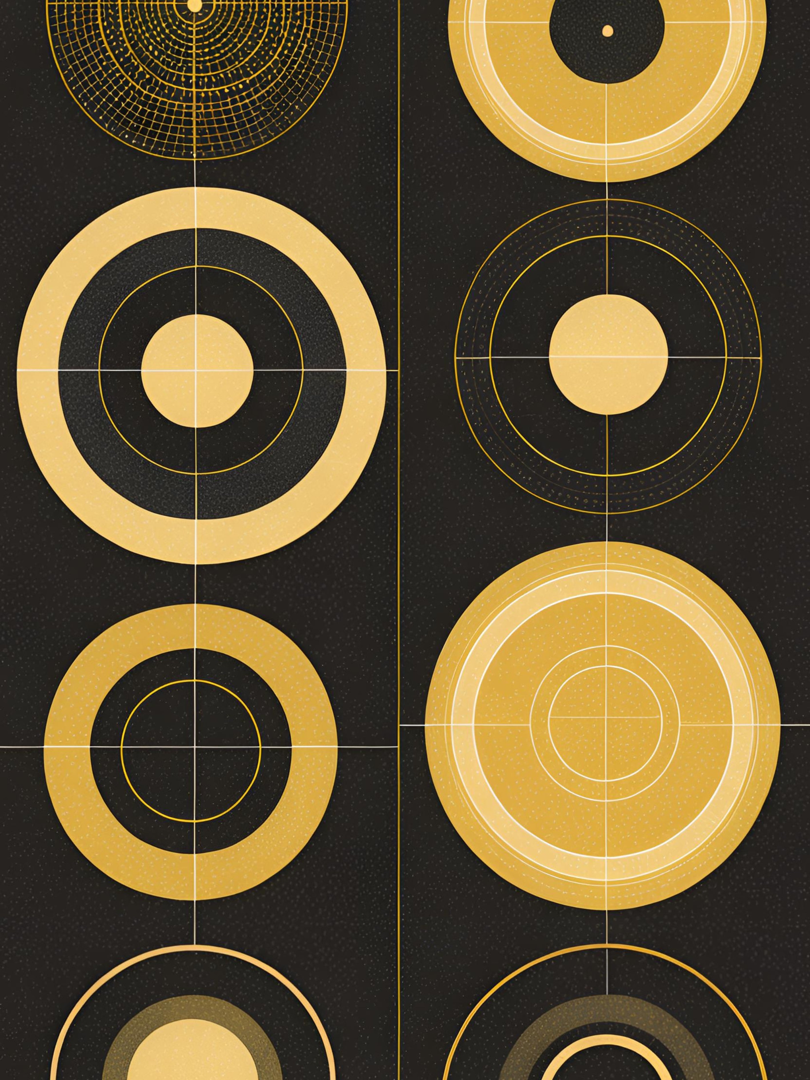 Gouden Harmonie Moderne Cirkels