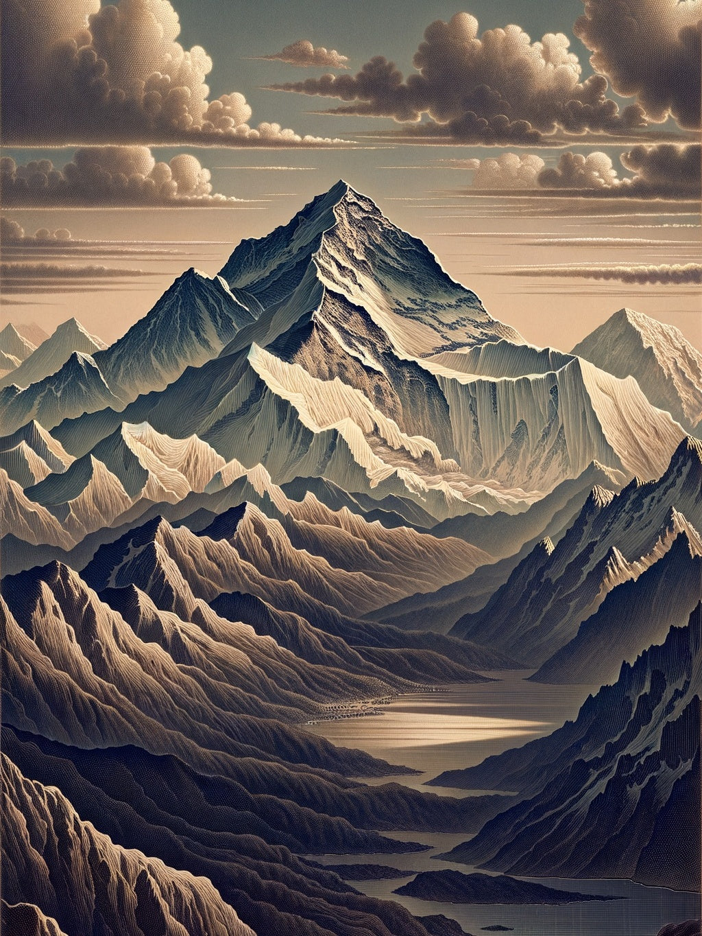 De serene majesteit van de Everest onthuld