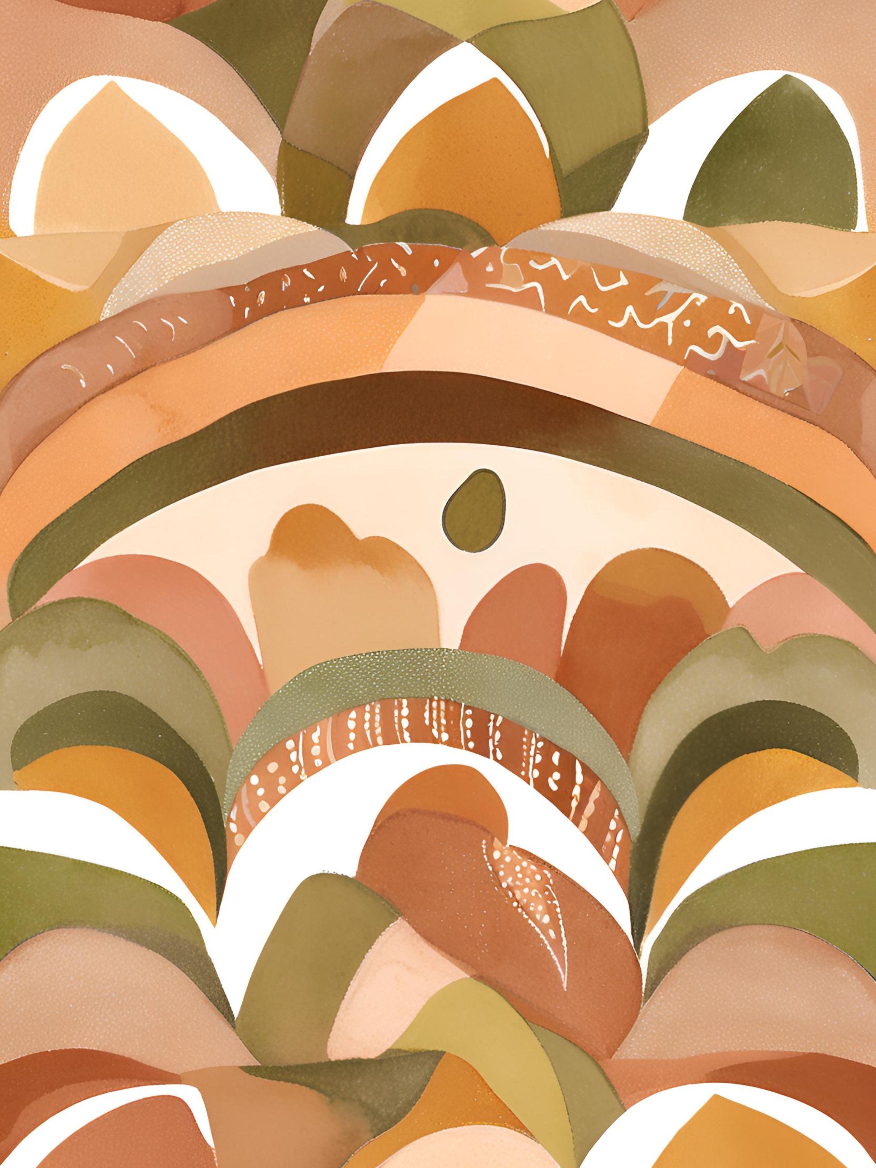 Aardse sereniteit abstract landschap