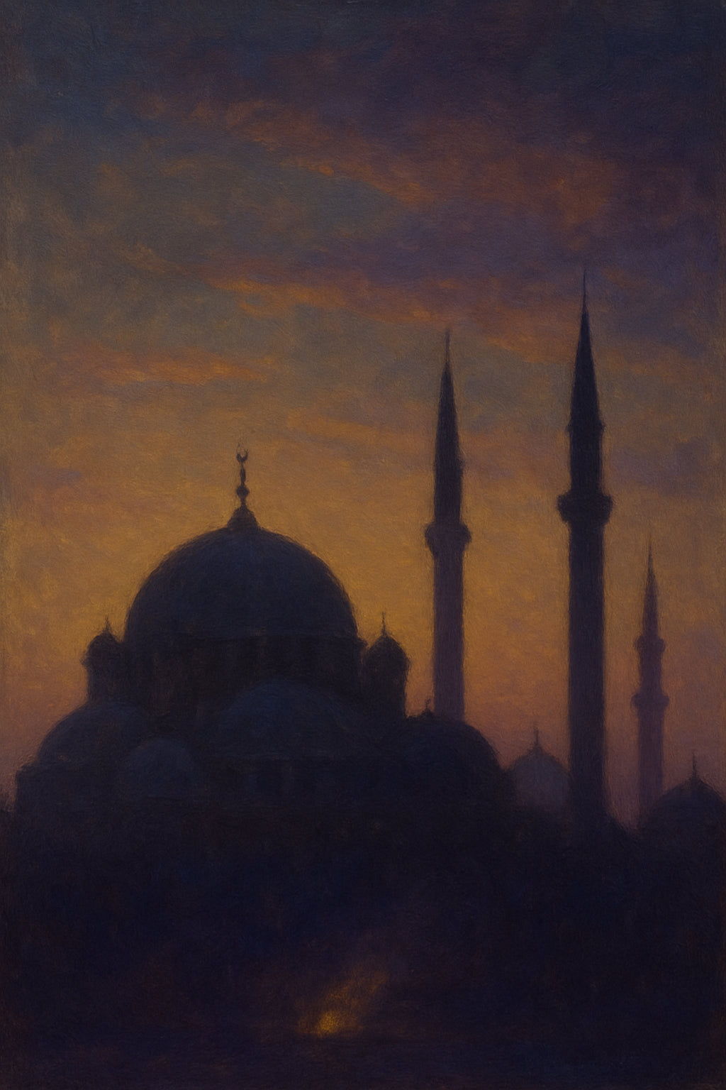 Dusky Mosque Impressionist Serene