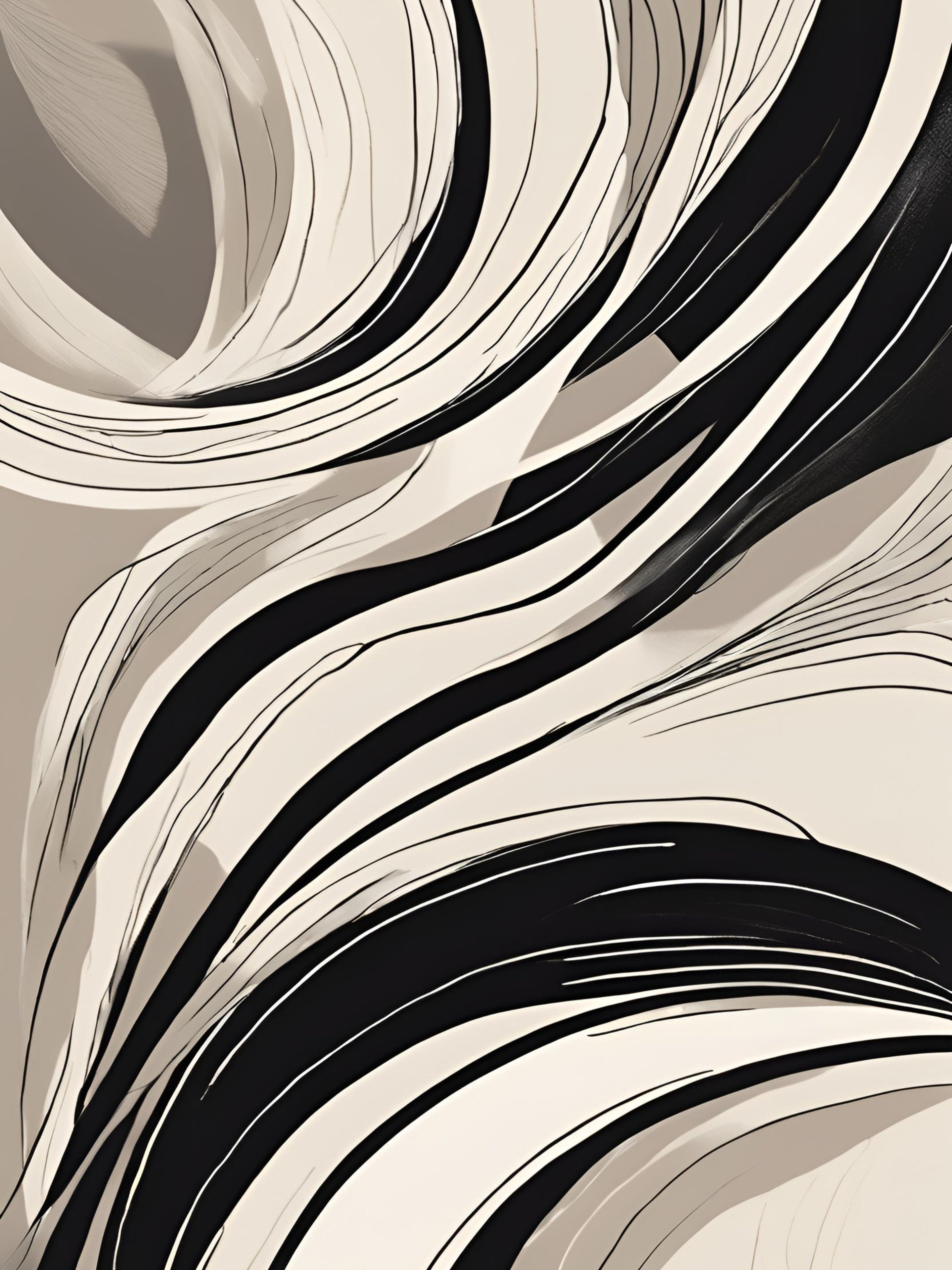 Beige Beweging Kalm Abstract