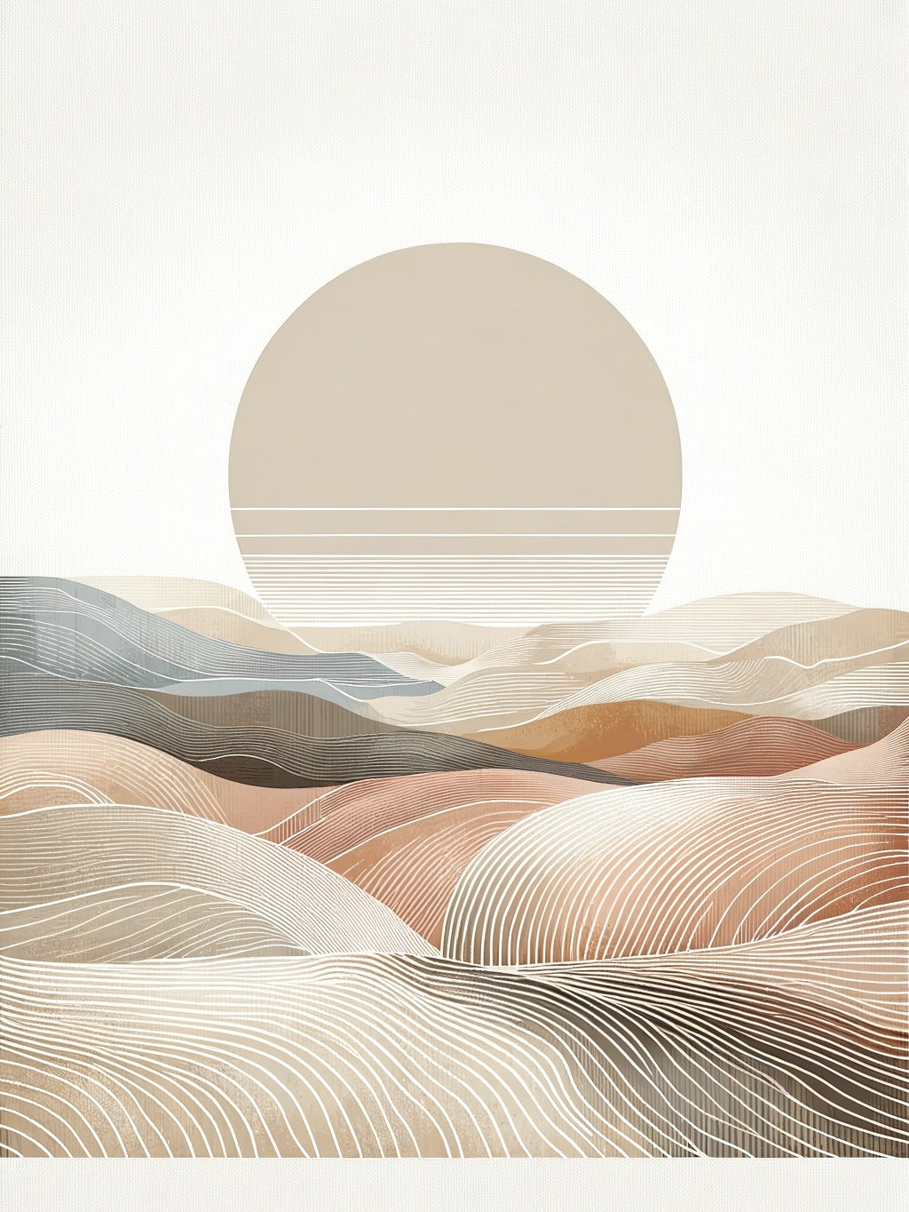 Kalme beige impressionistische abstracte