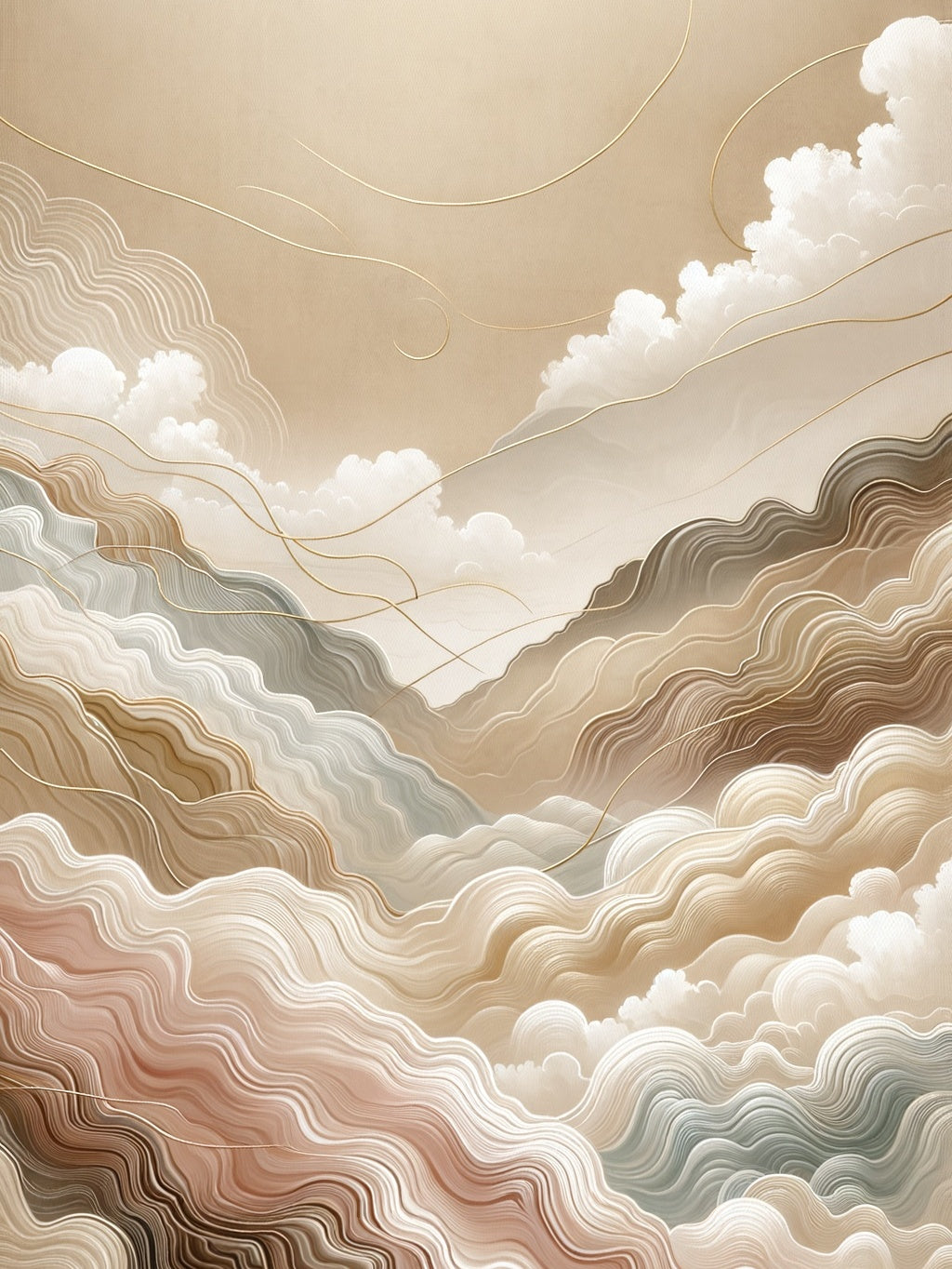 Pastel kalme abstracte horizon