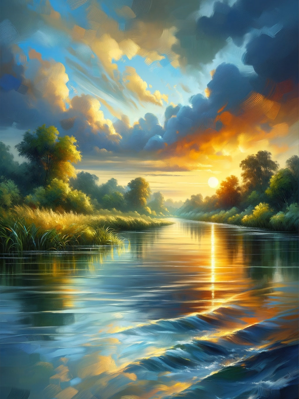 Impressionistische Turquoise Resonantie Verfijnd