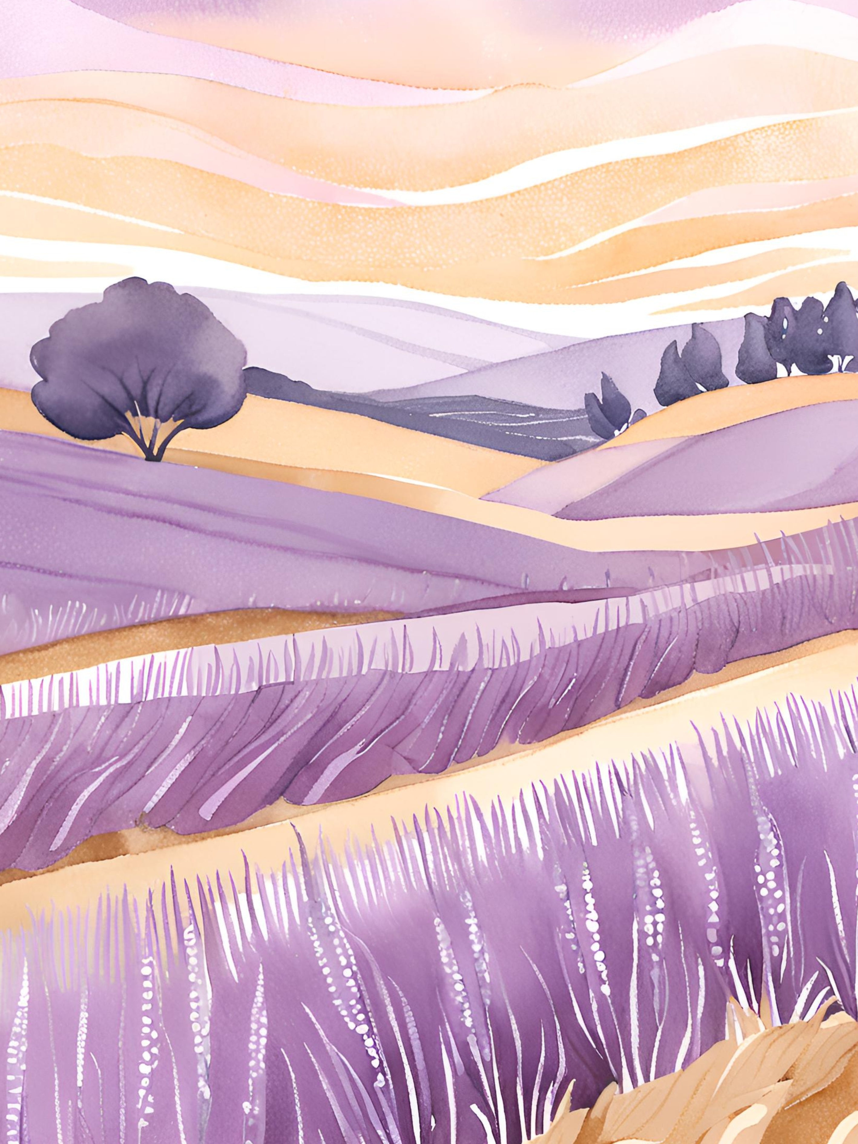 Pastel Lavendel Impressionistisch Tijdloos