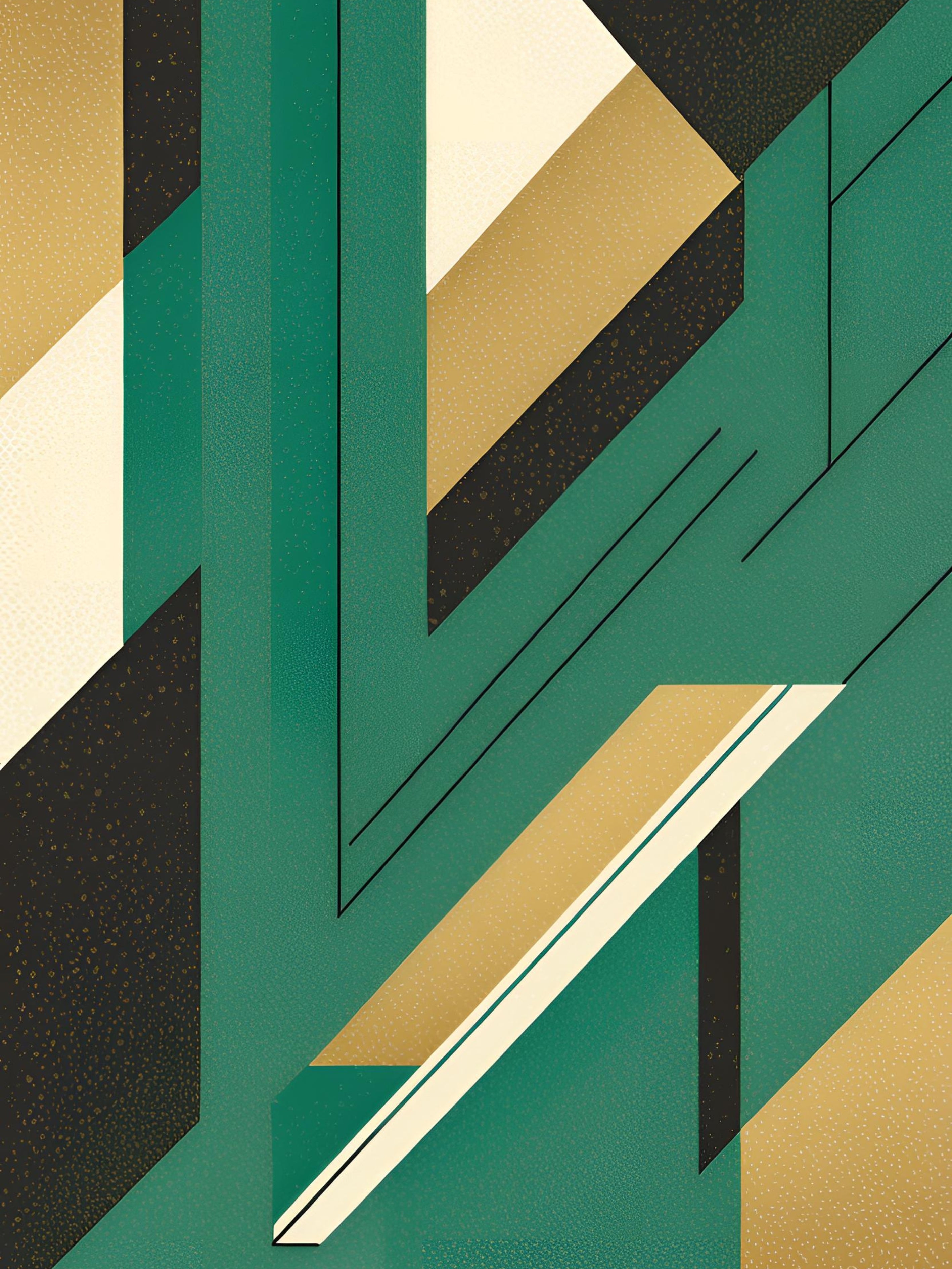 Kalme groene moderne geometrie