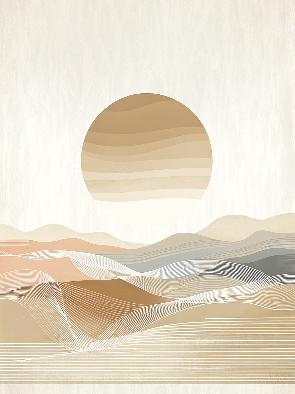Kalm beige impressionistisch harmonisch