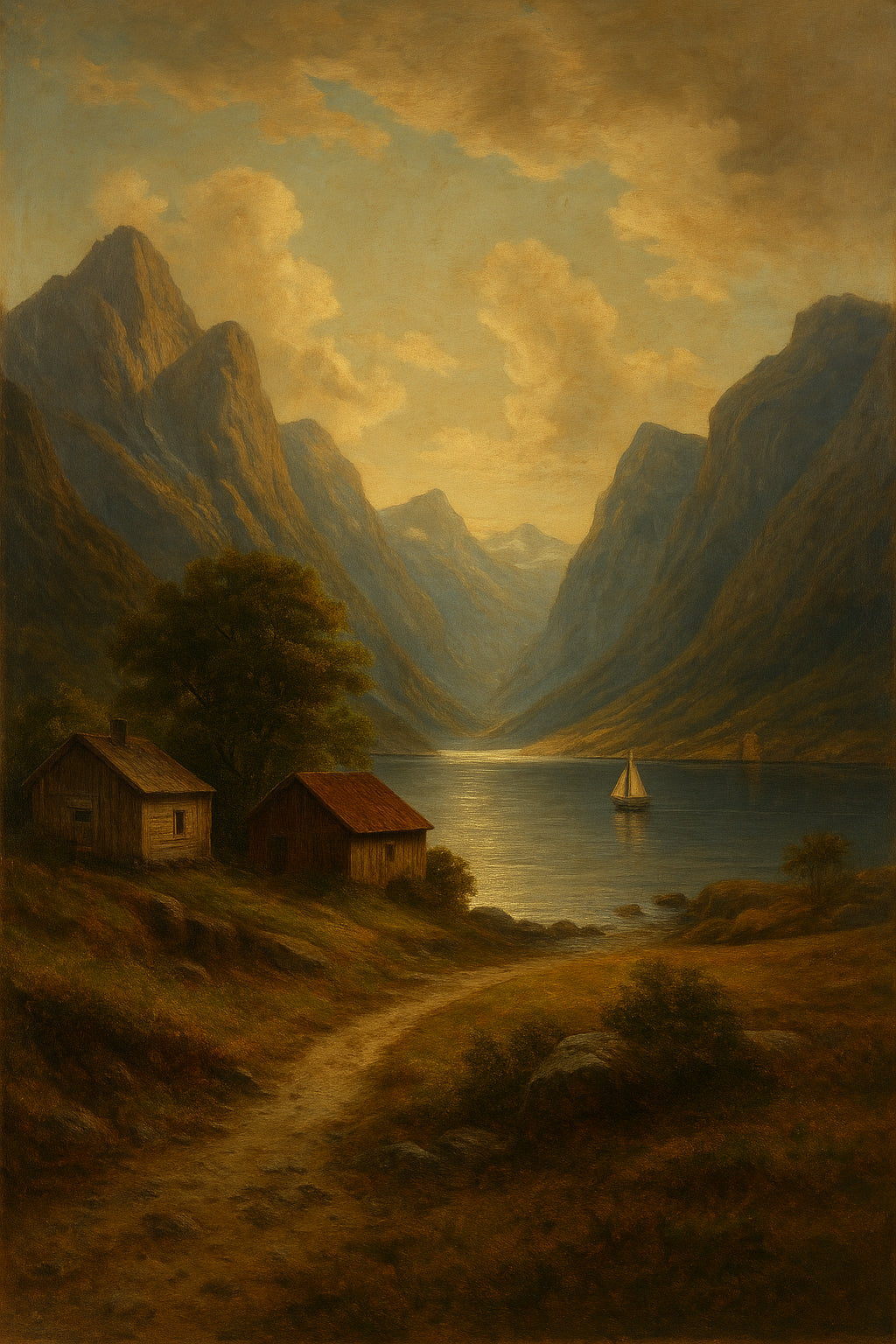 Golden Fjord Calm Impression