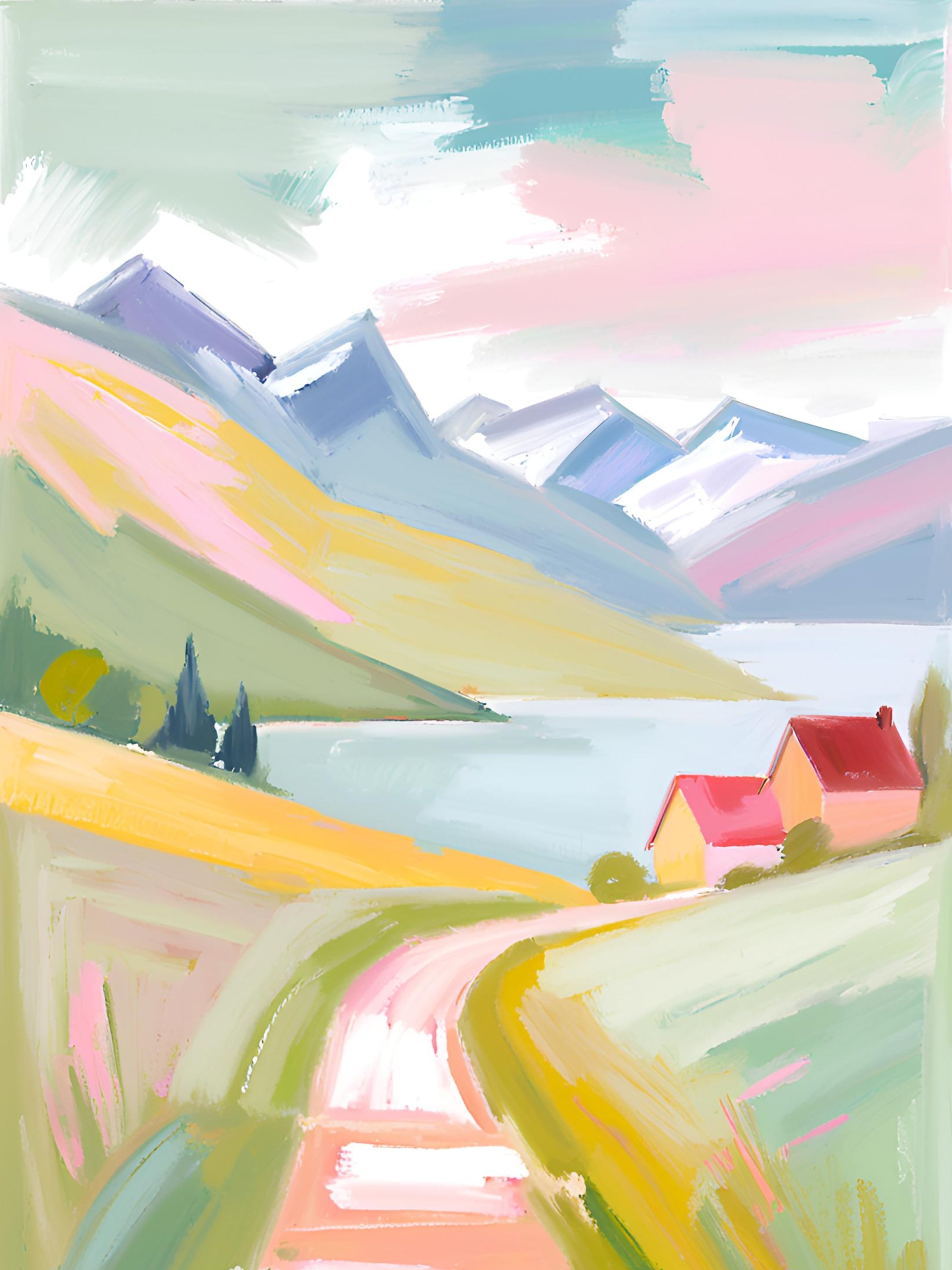 Pastel kalme abstracte horizon