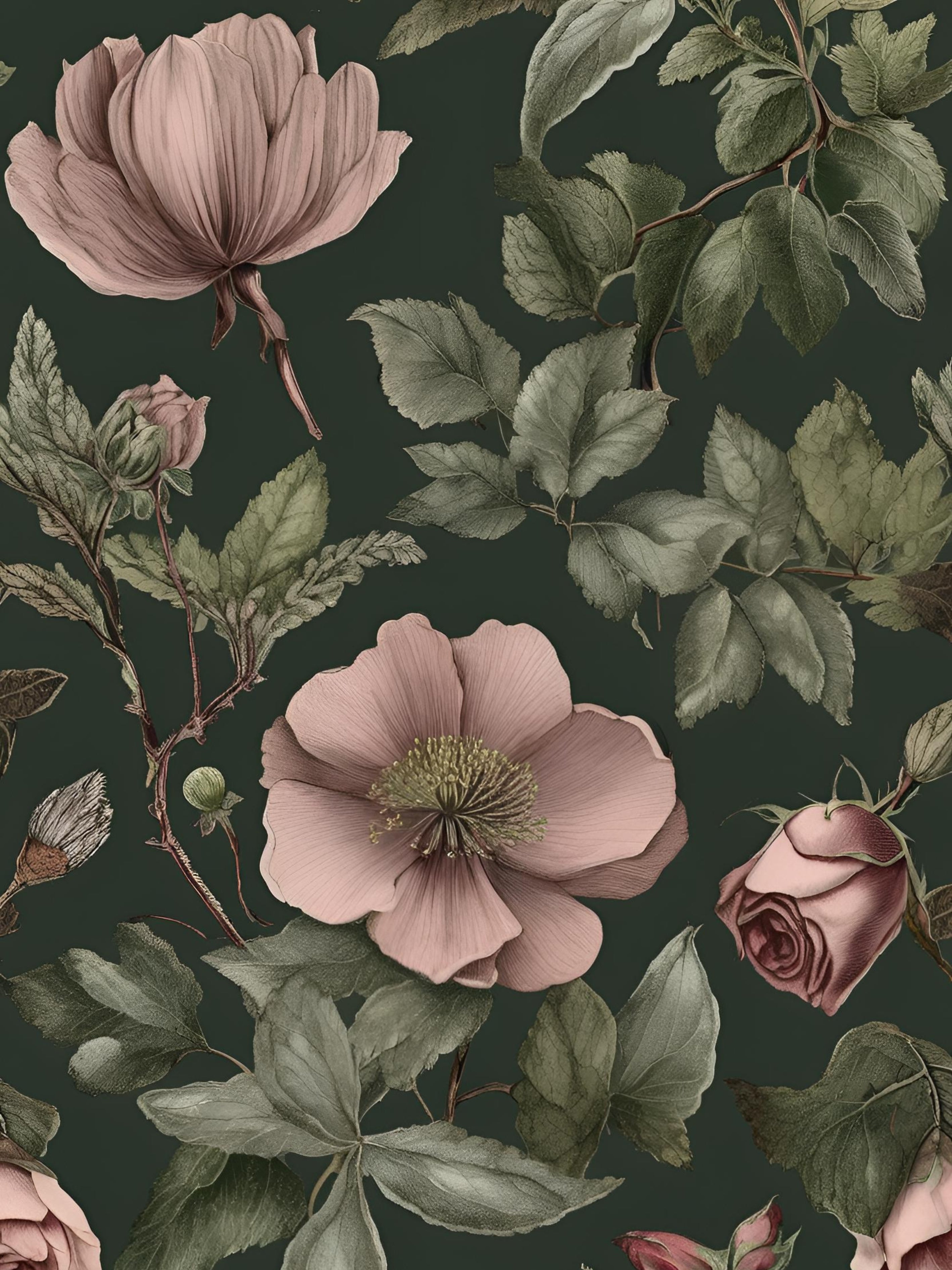 Roze Botanie Vintage Kalm