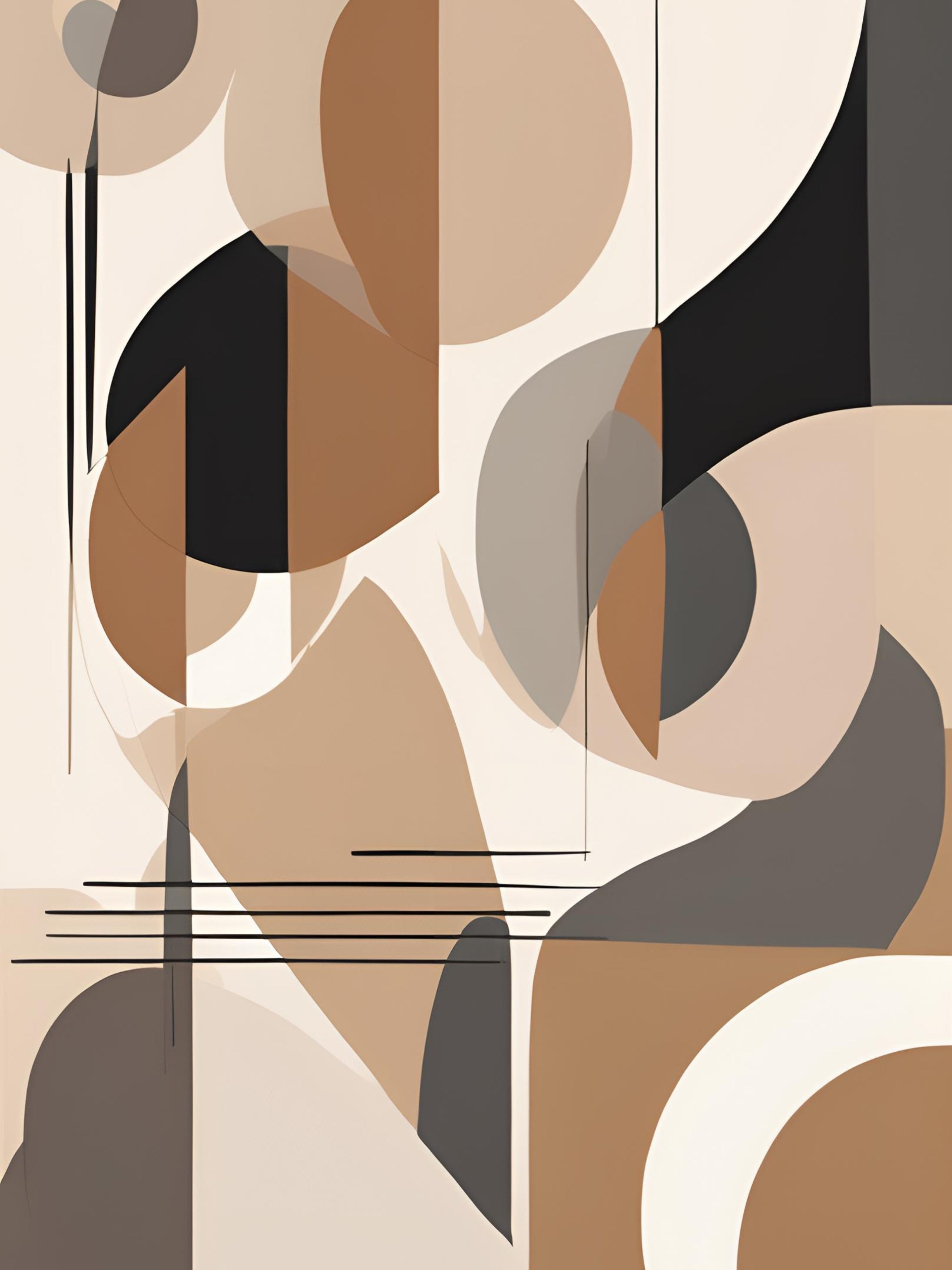 Beige Geometrie Moderne Sereniteit