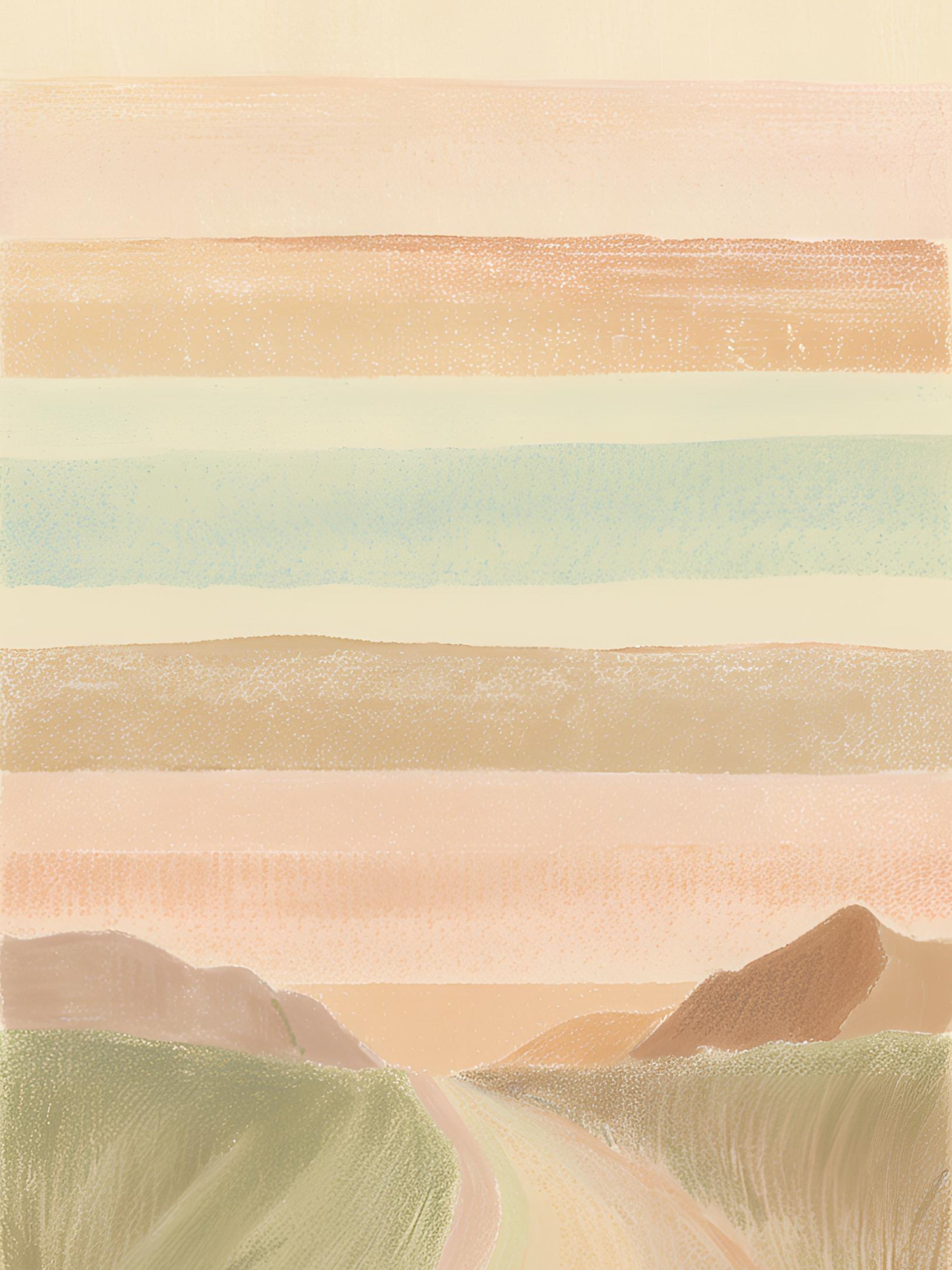 Pastel Horizon Kalm Abstract
