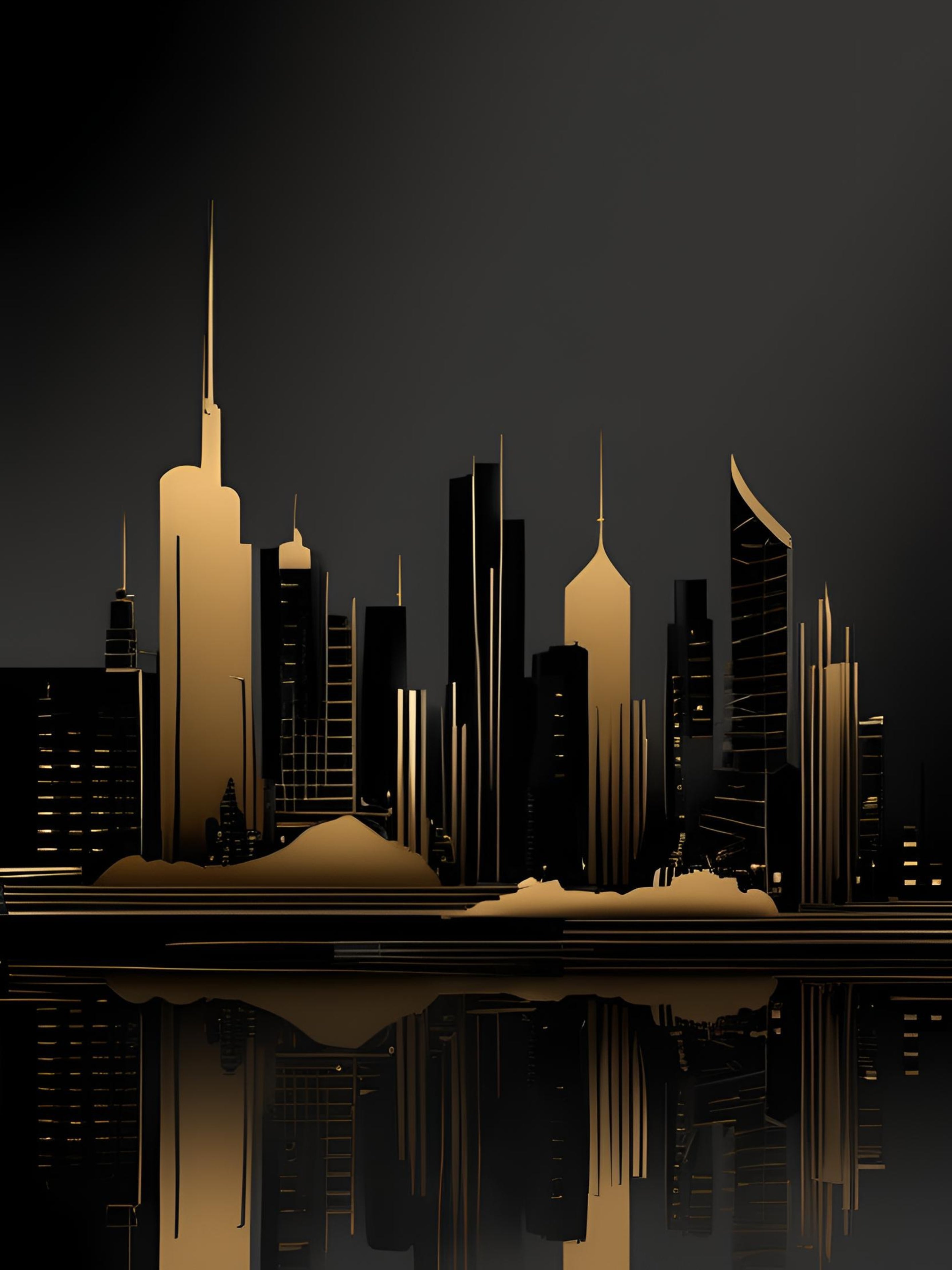 Gouden Skyline Moderne Elegantie